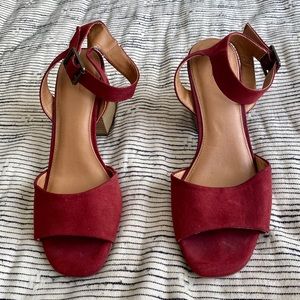 Universal Thread Open Toe Block Heels - Microsuede